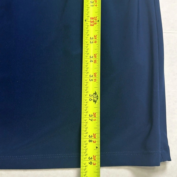 Lauren Ralph Lauren Evening Dress Navy Blue Side Ruched Midi Womens Size 2 - Picture 13 of 13